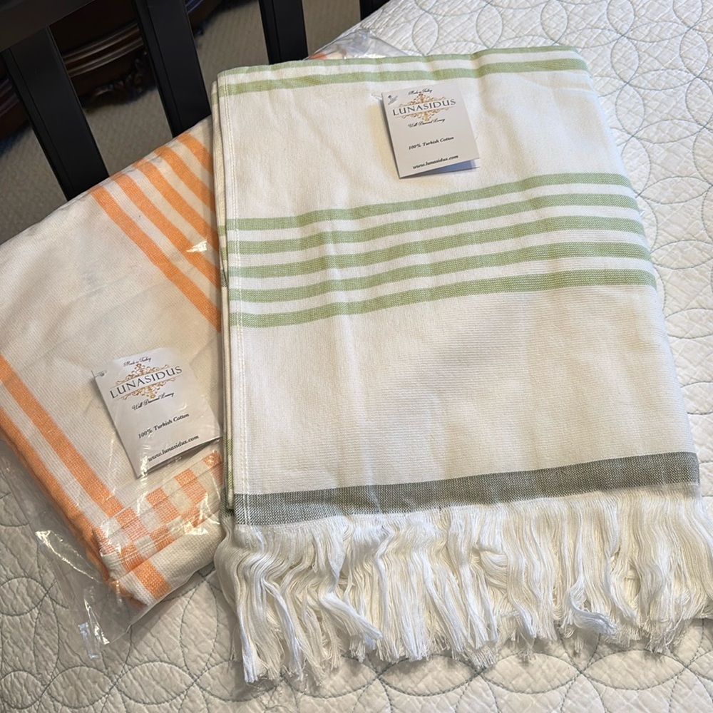 NWT. Bundle is 2 Lunasidus Turkish towels